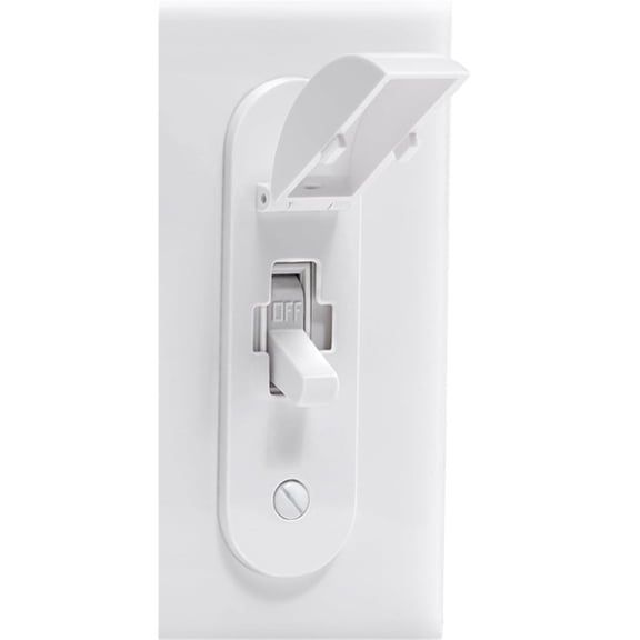 4 pack Wall Switch Guard, Child Proof Light Switch Cover Guard | Toggle Style | Light Switch Protection | Keep Toggle Switch in On or Off Position | White（Excluding screws）