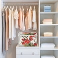 thumbnail image 6 of WOBOGO Lily Butterfly Large Collapsible Storage Box Flip Lid Fabric Decorative Organizer Container Basket with Handles 16.5×12.6×11.8in, 6 of 7