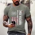 thumbnail image 2 of Men's Independence Day Graphic Tee 250th Anniversary USA Shirt Patriotic Flag Casual T Shirt, 2 of 5