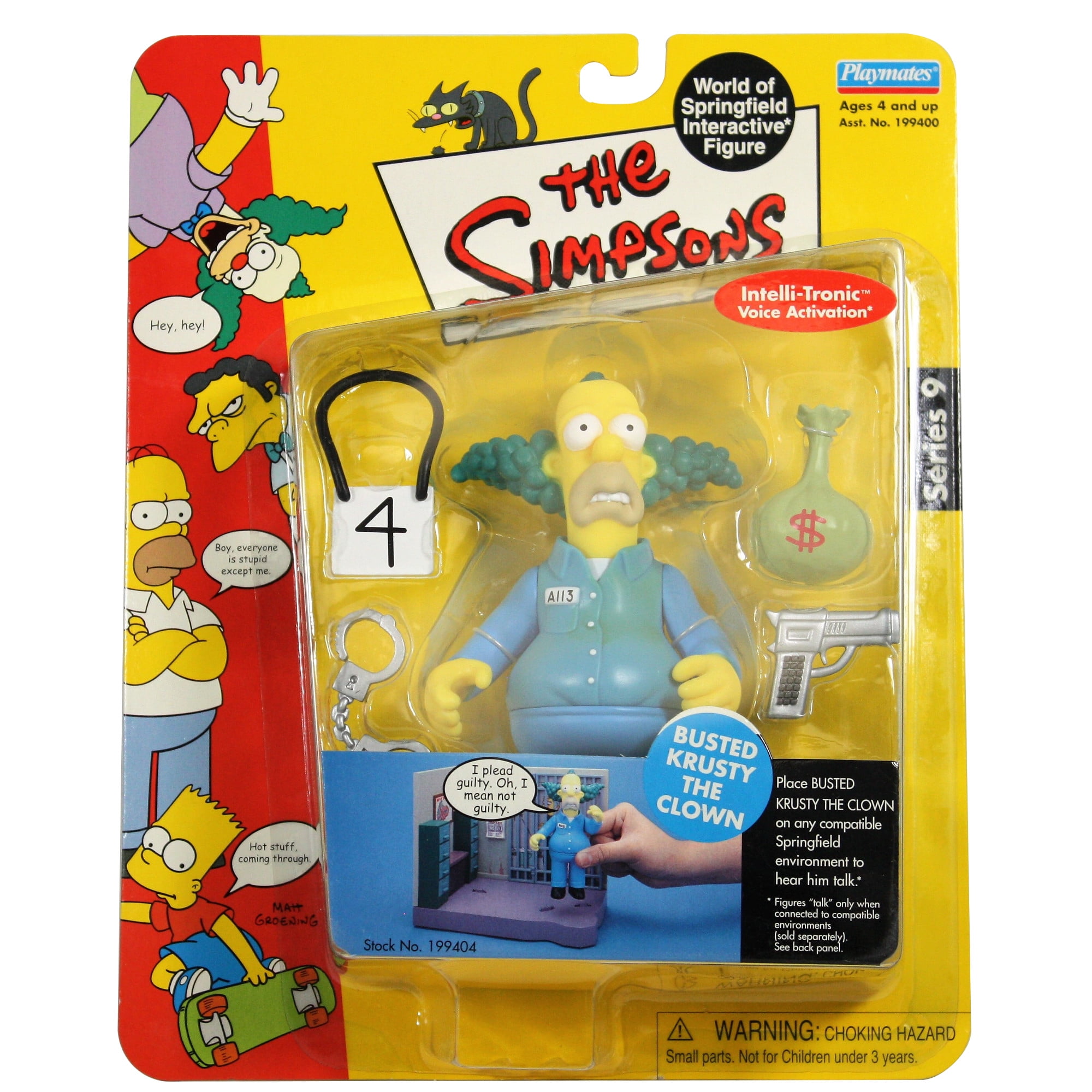 即決 Playmates Krusty 1 Figure The Simpsons Clown World Of The Series 海外 