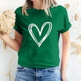 thumbnail image 2 of Diufon Hauts de la Saint-Valentin pour Femmes Manches Courtes Col Rond Tunique Chemise Décontractée Tendance Mignonne Imprimée Graphique Blouse, 2 of 6