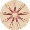 thumbnail image 1 of Ahgly Company Machine Washable Indoor Round Transitional Moccasin Beige Area Rugs, 7' Round, 1 of 7