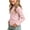 Pink, variant on Girls Crew Neck Top Cat Face Embroidery Wavy Ruffle Trim Long Sleeve Slim Fit Soft Stretch Cotton Casual Basic T Shirt for School Play Daily Wear