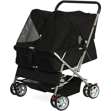 OxGord Paws  Pals Pet Twin Cat/Dog Foldable 4Wheel Double Stroller, 2018 Model  Walmart.com