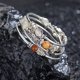 thumbnail image 3 of Fulu Autumn Pulseras Apilables Con Cuentas Para Mujer Boho Wrap Pulsera De Plata En Capas Joyería De Moda Regalos Para Ella (Marrón), 3 of 5