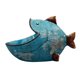 thumbnail image 2 of Bandeja de almacenamiento con esculturas de peces nórdicos, artículos de arte, estatuas, decoración para el hogar y la oficina. Azul, 2 of 9
