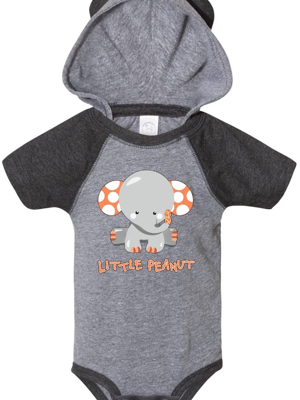 inktastic Little Peanut Cute Baby Elephant Long Sleeve Creeper