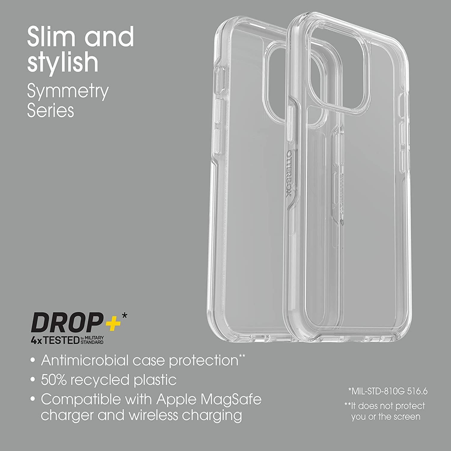 OtterBox Symmetry Series Case for Apple iPhone 13 Pro Smartphone - Clear