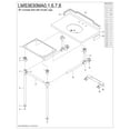 thumbnail image 6 of Kingston Brass LMS3630MA7 Pemberton 36" Carrara Marble Console Sink with Acrylic Legs (8-Inch, 3-Hole), Carrara Marble White/Brushed Brass, 6 of 8