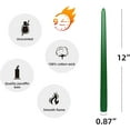 thumbnail image 5 of Zest Candle 12-Piece Taper Candles, 12-Inch, Hunter Green, 5 of 5