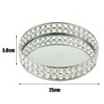 thumbnail image 4 of Bandeja de cosméticos de cristal Macarena organizador de joyería redonda decorativa 2 piezas, 4 of 8
