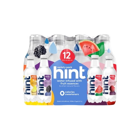 Hint Zero Calorie Water Variety Pack, 16 Fl Oz, 12 Count Bottles