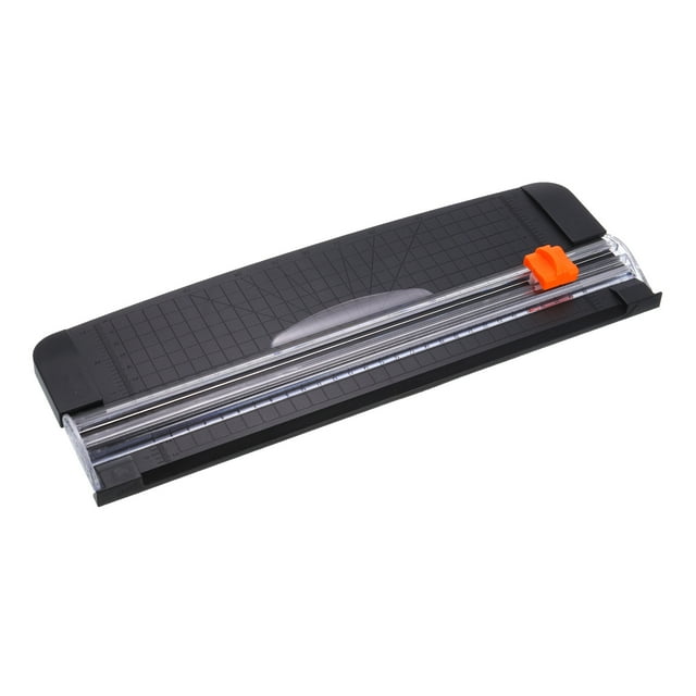 Unique Bargains 12 Inch Paper Cutter, A4 Size Portable Paper Trimmer Slicer Scrapbooking Tool with Cutter Head Blade, Black