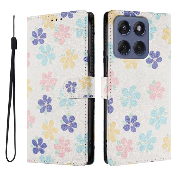 FOXDOCK Funda Tipo Cartera para Motorola Moto G86 con Soporte y Correa – Diseño de Patrones Lindos