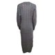 thumbnail image 4 of VISgogo Vestido de Punto de Manga Larga para Mujer, Patrón de Ganchillo Color sólido Acanalado Cuello Redondo Casual Fiesta de Club Largo de una Pieza VISgogo  moda, 4 of 5