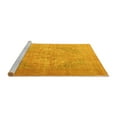thumbnail image 2 of Ahgly Company Machine Washable Indoor Square Persian Yellow Traditional Area Rugs, 8' Square, 2 of 4