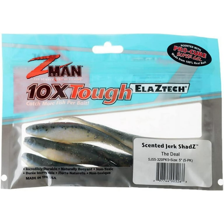 Z-MAN FISHING PRODUCTS ZMAN 5 JERK SHADZ 5PK THE DEAL SJS5