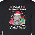 thumbnail image 4 of Inktastic I Want a Hippopotamus for Christmas Long Sleeve T-Shirt, 4 of 5