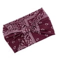 thumbnail image 6 of ibiyuan Boho Headbands for Women Boho Paisley Bow Knot Elastic Headband Wide Stretch Turban Style Soft Comfortable Hair Band for Daily Home And Casual Wear, 6 of 6
