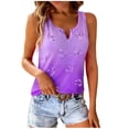 thumbnail image 2 of HOMBOM Womens Graphic Tank Top Summer Shirts Heart Print Sleeveless Comfy Purple Top for Ladies, 2 of 9