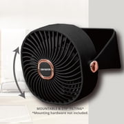 Aiwa 4 Desk Fan, USB-C Rechargeable Mini Fan with 3 Speeds and 270-Degree Rotation, Black