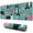 Border Collie Dog, variant on Long Mouse Pads for Desk,Boston Terrier Dog and Flower Florals Desk Mats on Top Of Desks, Desk Mouse Pad Extra Large with 3mm Non-Slip Base and Stitched Edge for Gaming,Office,Work,Home 31.5"x11.8"