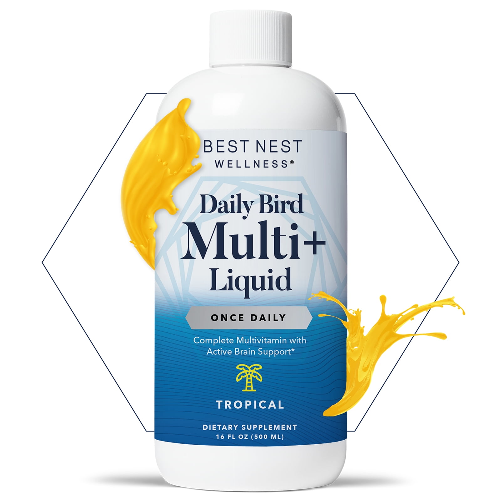 Daily Bird Multi+ for Kids, Liquid Multivitamin, Methylfolate (Folic