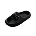 thumbnail image 3 of abtuhar Womens Slides,Slippers for Women,Cloud Slippers for Women and Men,House Slippers Shower Shoes Indoor Slides Bathroom Sandals,Lightweight,Thick Sole,Non-Slip Black, 3 of 4