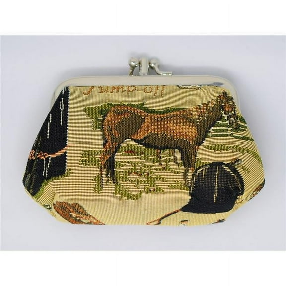 Sinobrite Tapestry Double Compartment Coin Purse - Horse