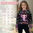 thumbnail image 7 of Xixirimido Axolotl Colorful Daisy Pattern Girls Half Zip Sweatshirt Long Sleeve Pullover Crop Tops Kids Lightweight Hoodie Fashion Winter Clothes, Size 11-12, 7 of 7