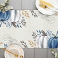 thumbnail image 4 of SUNOLIFE Fall Thanksgiving Table Runner Blue Autumn Pumpkins Kitchen Dining Table Decorations 13 x 120 Inch, 4 of 4