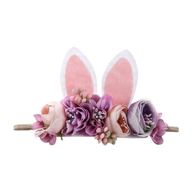 Diadema de orejas de conejo, accesorios para peinar el cabello navideño, durante 0-4 años niñas para niños Estilo a