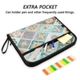 thumbnail image 2 of Accordion File Organizer with Zip Closure 13 Pockets Expanding File Folder Letter A4 Paper Document Organizer for Home Office Intricate Blue Shape, 2 of 7