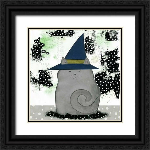 Ogren, Sarah 20x20 Black Ornate Wood Framed with Double Matting Museum Art Print Titled - Witch Cat