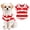 Red, variant on NCY Dog Shirt Polo Shirt Striped Collar Puppy Clothes Summer Button Up Pet Clothes for Small Medium Dogs Cats for Boy Girl Pets (Royal Blue, Small)