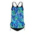 thumbnail image 5 of Traje de baño de 2 piezas para mujer, trajes de baño para mujer, bikini de top tipo jersey estampado y braguita, bikini suelto con cordón ajustable, conjunto de bikini de poliéster para mujer, 5 of 5