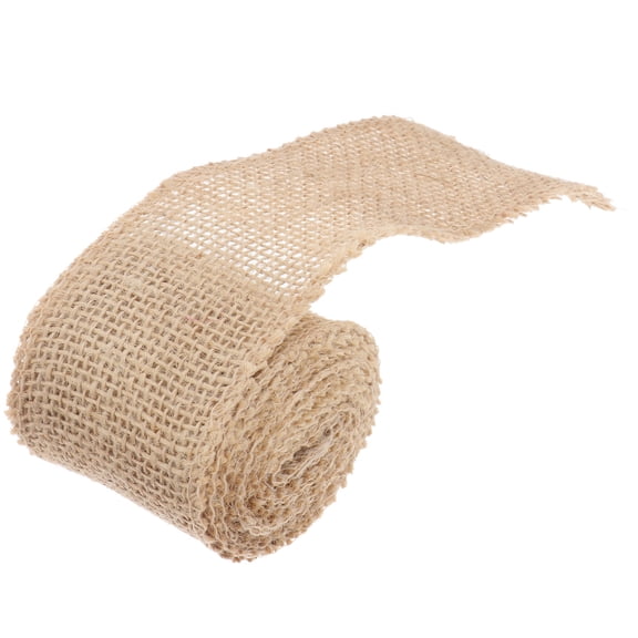 GETAJGHSD 1Pcs 2M Jute Burlap Ribbon Roll Christmas Decoration Natural Color Artisans