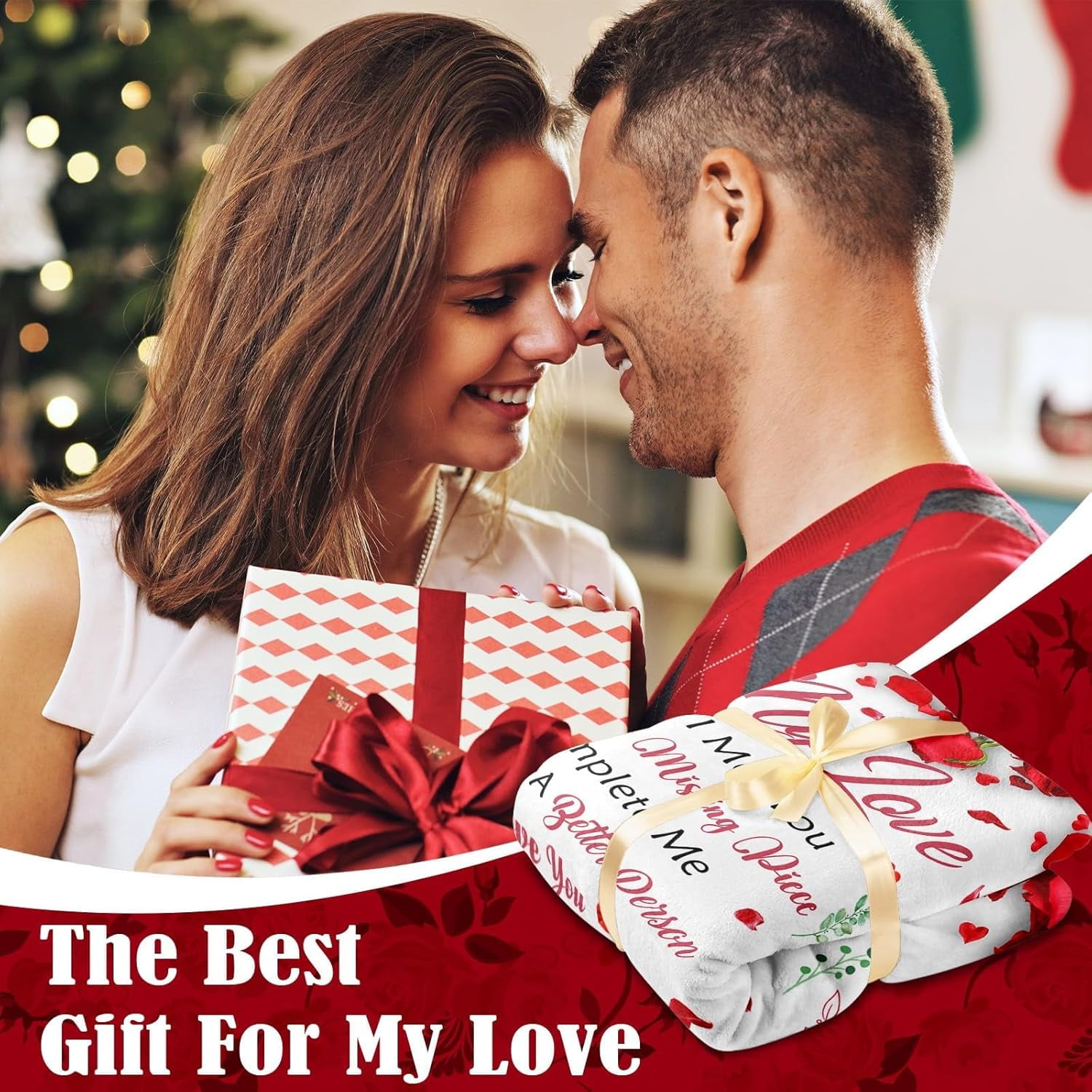 Valentines Gifts for Her, Gifts for Girlfriend, Anniversary Romantic Gifts for Women, I Love You Gifts, Rose Gifts, Christmas Mothers Day Birthday Gifts for Girlfriend, Love Blanket