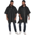 thumbnail image 2 of YAOMOBB Waterproof Raincoat Reusable Button Closing Rain Ponchos for Comfortable Adult Wear (2 Pack), 2 of 7