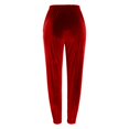 thumbnail image 4 of Bibifish Womens Velvet Harem Jogger Pants Elastic Waist Ankle Cuffed Casual Bottoms With Side Pockets, 4 of 5