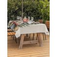 thumbnail image 2 of Outdoor Tablecloth with Umbrella Hole and Zipper, Christmas Rectangle Table Cloth 60x120 Inch Waterproof Tablecloth, Xmas Tree Winter Deer Pine Fruits Beige Picnic Table Cover for Patio Camping, 2 of 7