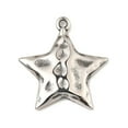 thumbnail image 4 of 10 pc 304 Stainless Steel Pendants Star Charm Antique Silver 29x27x3mm Hole: 2mm, 4 of 4