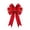 Red, variant on huayou Green Velvet Bow With Gold Edge, Wide Multi Loop Ornament, 14x12 inch, for Front Door Christmas Wreath Gift Package Farmhouse Home Decoration