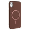 thumbnail image 2 of Allytechgroup iPhone XR Case with Magnetic Ring, Compatible with Magsafe Slim Back Cover Flannel Inner Lining Shockproof Protective Phone Case for Apple iPhone XR, Brown, 2 of 6