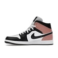 thumbnail image 2 of Jordan Men's 1 Mid White Rust Pink Black Shoes, from StockX, 2 of 5