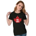 thumbnail image 3 of We Are Canada Slogan Maple Leaf Womens Slim Fit Graphic Tee Brisco Brands X, 3 of 5