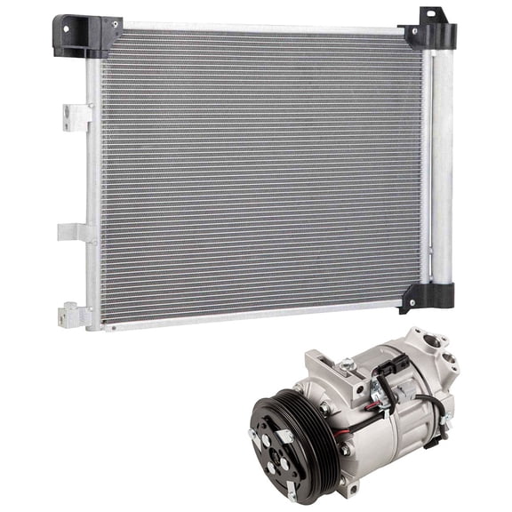 AC Compressor w/ A/C Condenser & Drier For Nissan Sentra 1.8L 2013 2014 2015 2016 2017 - BuyAutoParts