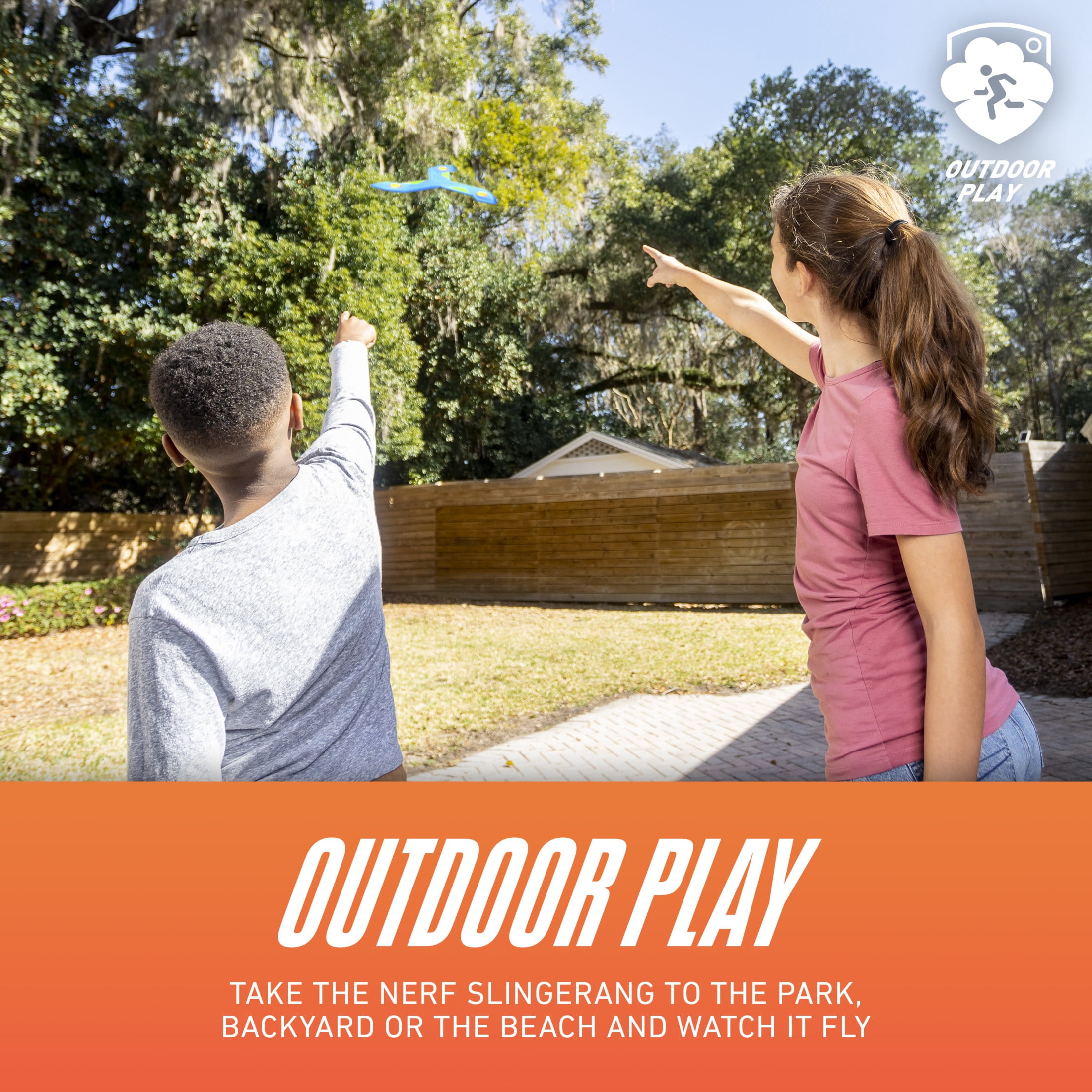 NERF Kids Toy Boomerang - Slingerang Soft NERF Foam Boomerang for Kids - Great Outdoor Gift for Boys + Girls - Perfect Backyard + Beach Toy for All Kids - Throw + Return Whistling Youth Boomerang