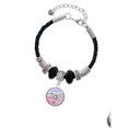 thumbnail image 2 of Delight Jewelry Silvertone Domed Multi Color DSN Niece Celtic Knot Leather Bead Bracelet, 7"+2" Extender, 2 of 4
