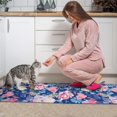 thumbnail image 3 of Pioneer Flower Floral Print Pattern Kitchen Rugs Sets Of 2,Anti Fatigue Kitchen Mat Rugs Non Slip Washable,Decorative Kitchen Floor Mats for Kitchen,Sink,Laundry,17"x30"+17"x47", 3 of 7